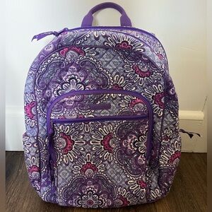 Vera Bradley Lilac Tapestry Campus Tech Backpack